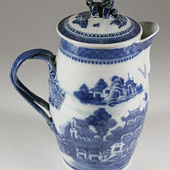 Canton Blue and White Cider Pitcher, circa 1820