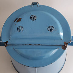 Vintage French Blue Enameled Kitchen Cooking Apparatus