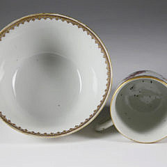 Armorial China Trade Porcelain Coffee Cup and Waste Bowl, circa 1790