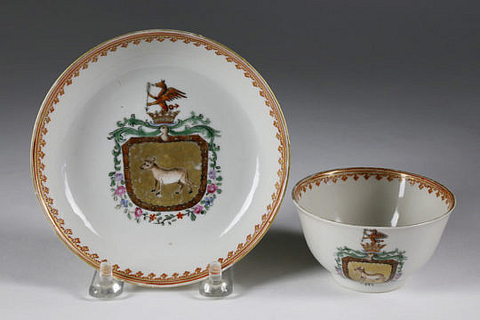 603-3394 Armorial China Trade Cup and Saucer A_MG_2250