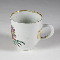 Armorial China Trade Porcelain Coffee Cup, late 18th Century