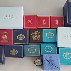 Collection of 21 Covered Enameled Boxes