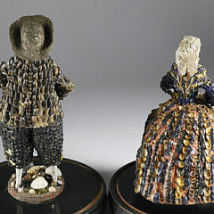 Two French Coquille Figures, 18th Century