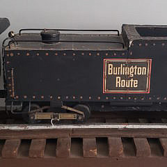 Chicago Burlington and Quincy Railroad Locomotive Chute Car Train Model