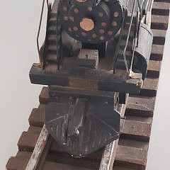 Chicago Burlington and Quincy Railroad Locomotive Chute Car Train Model