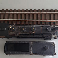Chicago Burlington and Quincy Railroad Locomotive Chute Car Train Model