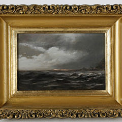 Pair of Miniature Seascapes on Artist Board, late 19th Century