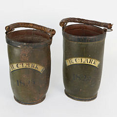 9-4919 Pair Leather Fire Buckets A_MG_9832