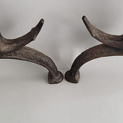 Vintage Cast Iron Anchor and Ship Andirons