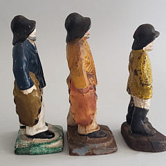 Three Vintage Cast Iron Old Salt Fisherman Doorstops