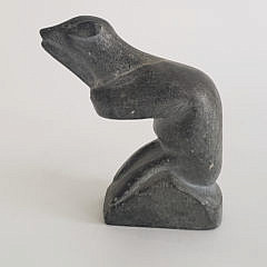 Inuit Carved Soapstone Otter Sculpture