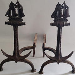 43-2674 Anchor Ship Andirons A