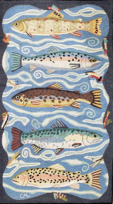 2427-955 Claire Murray Fish Rug A