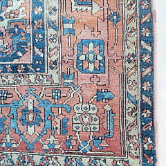 Antique Hand Knotted Wool Heriz Carpet, circa 1920s