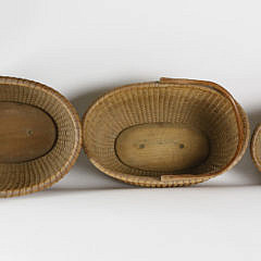 Nest of 3 William Appleton Oval Swing Handle Nantucket Baskets