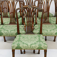 Set of Ten George III Mahogany Dining Chairs, 18th/19th Century