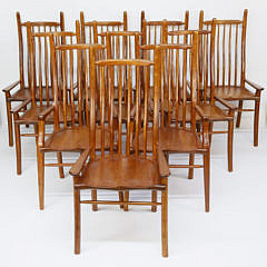 1-4996 10 Signed Stephen Swift High Back Dining Chairs A_MG_1477