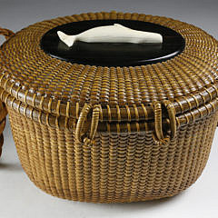 José Formoso Reyes Friendship Basket with Braided Leather Shoulder Strap