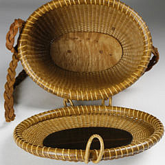 José Formoso Reyes Friendship Basket with Braided Leather Shoulder Strap