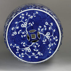 Chinese Porcelain Apple Blossom Garden Stool, 20th Century