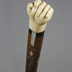 Sailor Made Whale Ivory Walking Stick, circa 1860