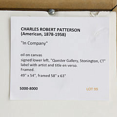 Charles Robert Patterson Oil on Canvas “In Company”