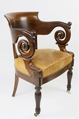 127-4795 Regency Mahogany Desk Chair A_MG_1878 2