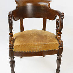 Regency Mahogany Desk Chair, circa 1815-1820