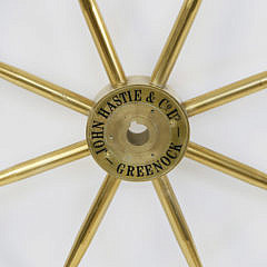 John Hastie & Co. Ltd Brass Yacht Ship’s Wheel