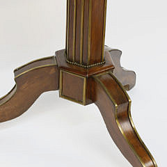 Charles X Brass-Mounted Mahogany and Rosewood Pedestal Table