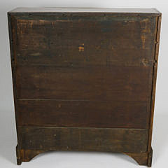 American Tiger Maple Country Chippendale Slant Front Desk, circa 1790-1810