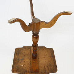 American Bird’s Eye Maple Candlestand, circa 1825