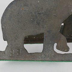 Cast Iron Painted Elephant Bookends