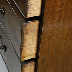 George III Rosewood-Crossbanded Mahogany Linen Press