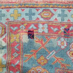 Antique Hand Knotted Oushak Carpet, circa 1920s