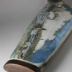 Michael J. Vienneau Scrimshawed Antique Whale Panbone