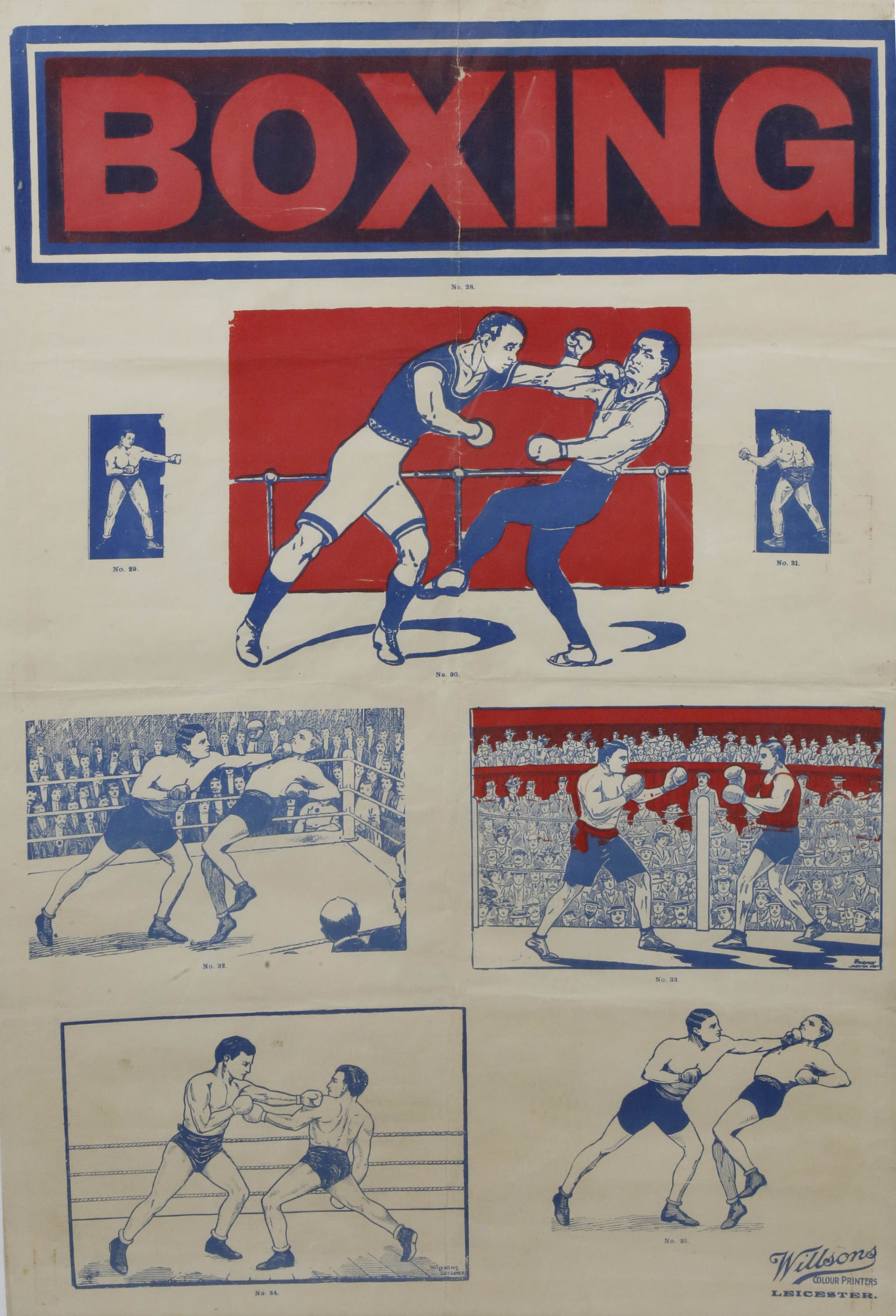 Willson's Printers Framed Boxing Poster Willson's Printers Framed