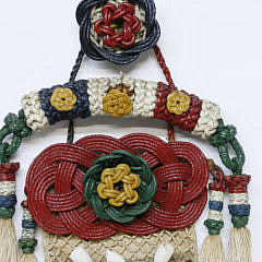 Large Sailor Made Macrame Pipe/Utensil Holder, late 19th Century