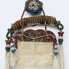 Large Sailor Made Macrame Pipe/Utensil Holder, late 19th Century