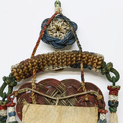 Large Sailor Made Macrame Pipe/Utensil Holder, late 19th Century