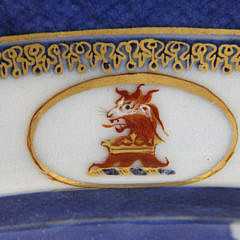 Hills and Stream Landscape Design Chinese Export Oval Meat Platter, circa 1750-1790