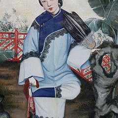 Chinese Oil on Canvas “Portrait of a Beauty”, late 19th Century