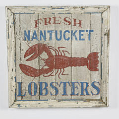 Framed Wood Sign “Fresh Nantucket Lobsters”