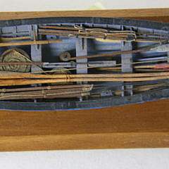 Rare and Fine Colin Gray Miniature Longboat Fully Outfitted