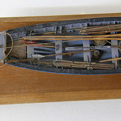 Rare and Fine Colin Gray Miniature Longboat Fully Outfitted