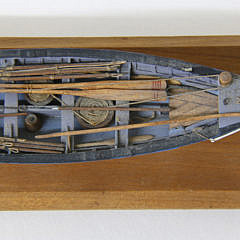 Rare and Fine Colin Gray Miniature Longboat Fully Outfitted