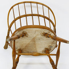 American Maple Bow Back Windsor Armchair, 18th Century