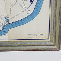 Framed Map The High-ways and Not-ways of Nantucket, copyright 1945