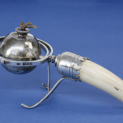 Scarce Silver and Whale’s Tooth Cigar Lighter, London, circa 1900