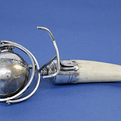 Scarce Silver and Whale’s Tooth Cigar Lighter, London, circa 1900